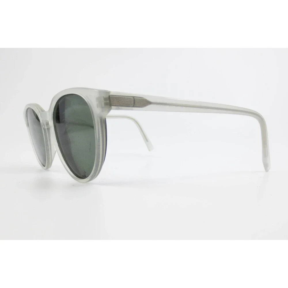 Giorgio Armani Frosted Clear Green Lens Sunglasses AR8032-M 5291/71 Italy 48-22